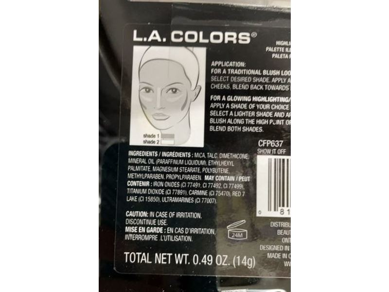 L.A Colors Show it Off Blush + Highlight, 0.49 oz/14 g