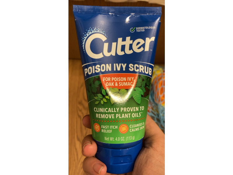 Cutter Poison Ivy Scrub, Fast Itch Relief, Oak & Sumac, 4.0 oz/113 g
