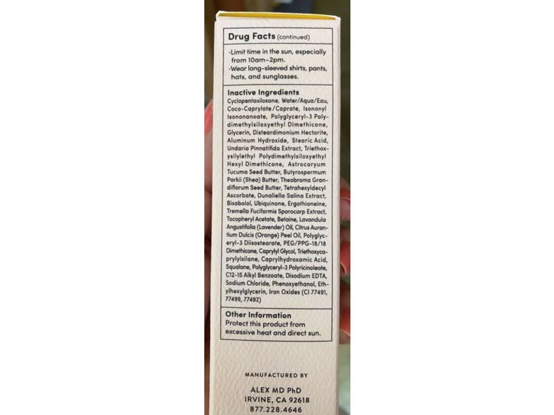 Alex Md Phd Daily Defense Tinted Mineral Anti-Aging Sunscreen, SPF 50, 2.3 oz/65 g