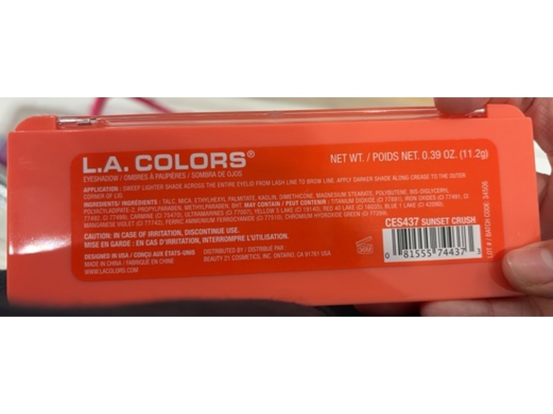 L.A. Colors Eyeshadow Palette, Sunset Crush, 0.39 oz/11.2 g