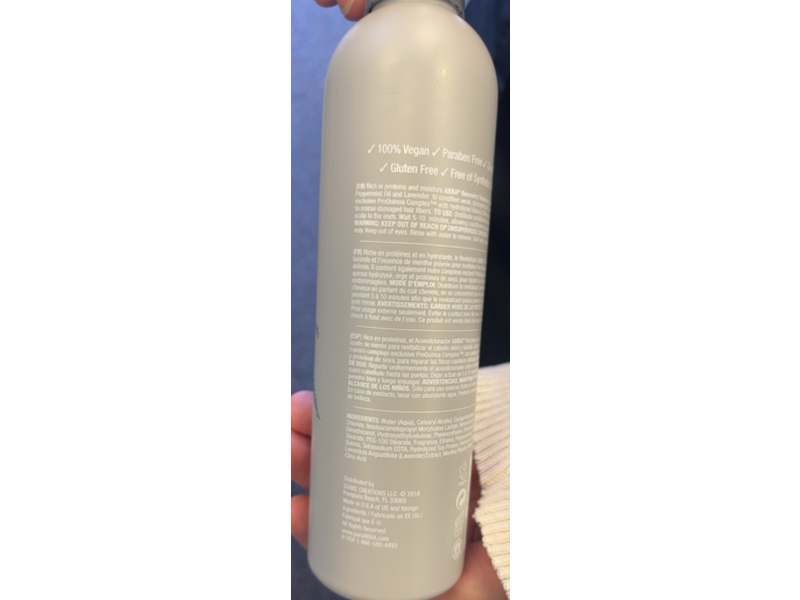 Abba Recovery Treatment Conditioner, Lavender & Peppermint Oil, 8 fl oz/236 mL