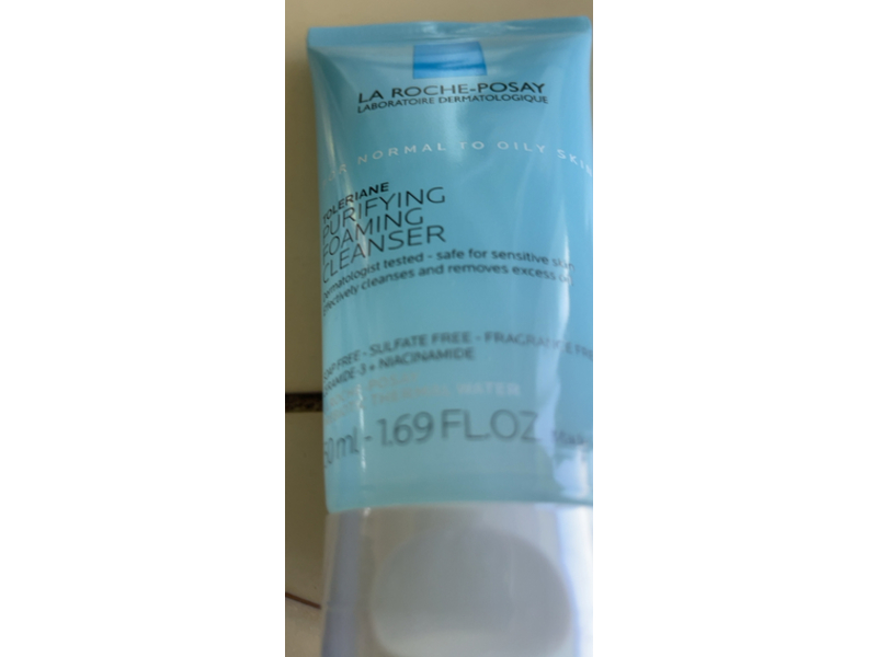 La Roche Posay Toleriane Purifying Foaming Cleanser, 1.69 fl oz/50 mL