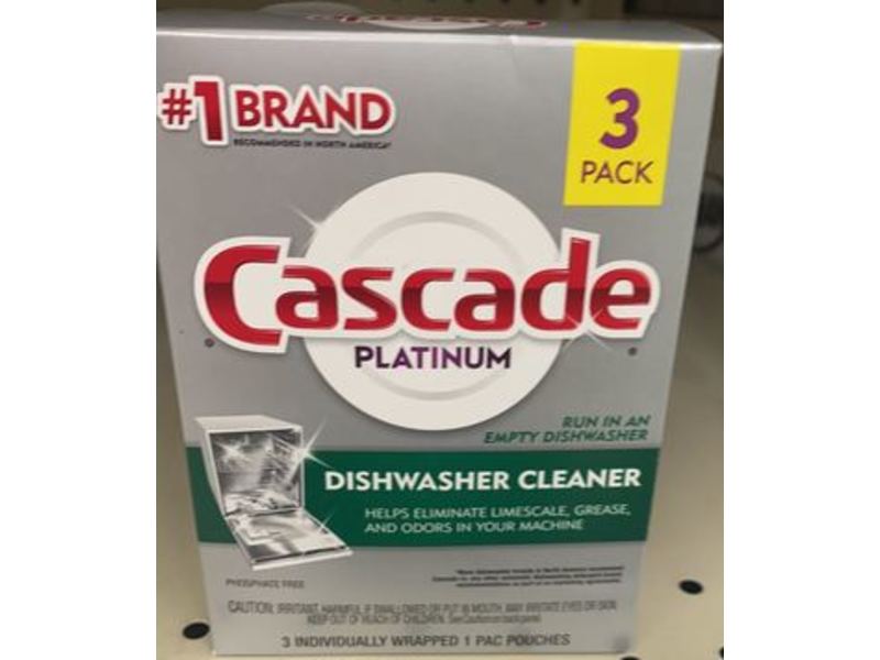 Cascade Platinum Dishwasher Cleaner, Pack Of 3