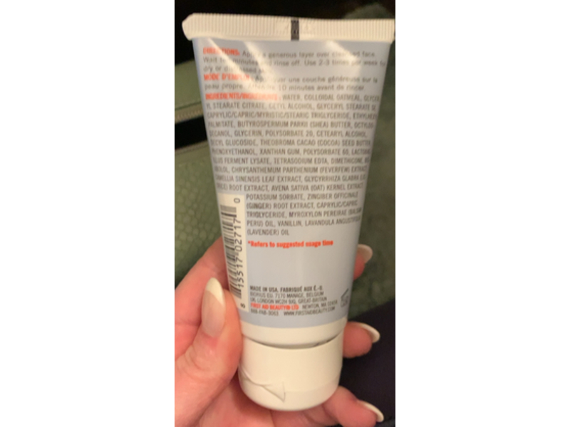 First Aid Beauty Ultra Repair Oatmeal Mask, 2.0 oz/56.7 g