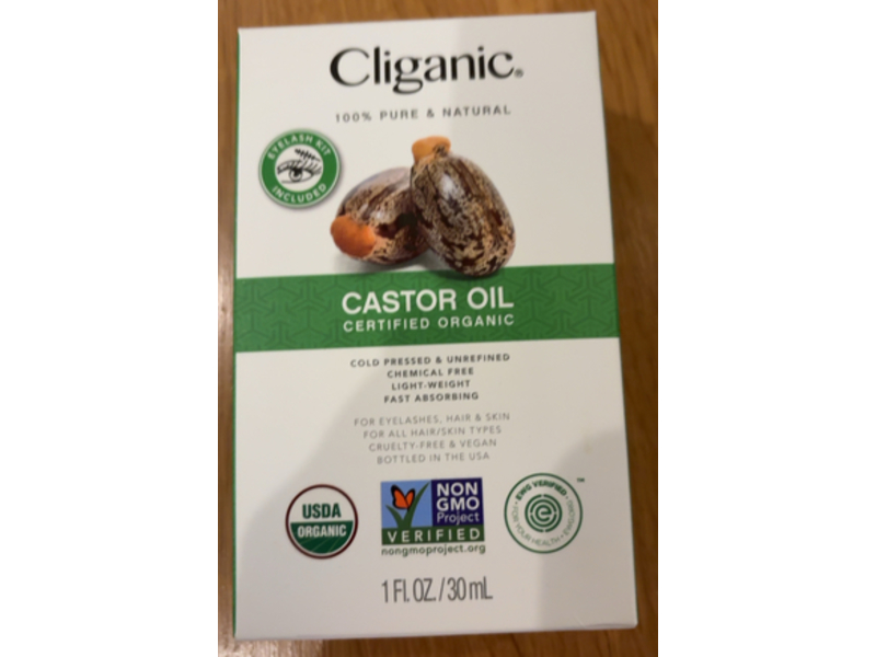 Cliganic 100% Pure & Natural Castor Oil, 1 fl oz/30 mL