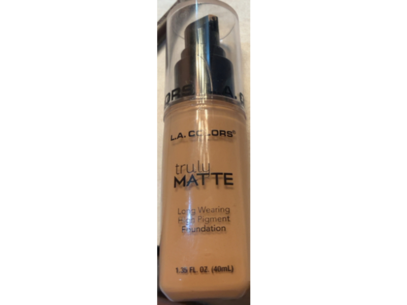L.A. Colors Truly Matte Foundation, Warm Honey, 1.35 fl oz/40 mL