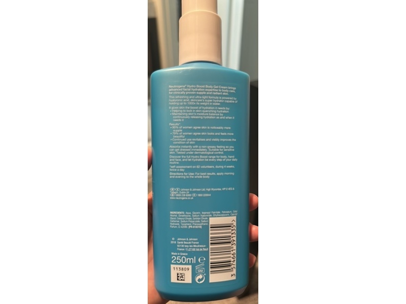 Neutrogena Hydro Boost Body Gel Cream, 250 mL