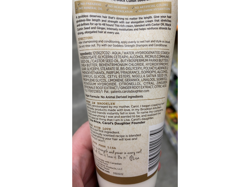 Carol's Daughter Goddess Strength True Stretch Defining Hair Cream, 6.8 fl oz/200 mL