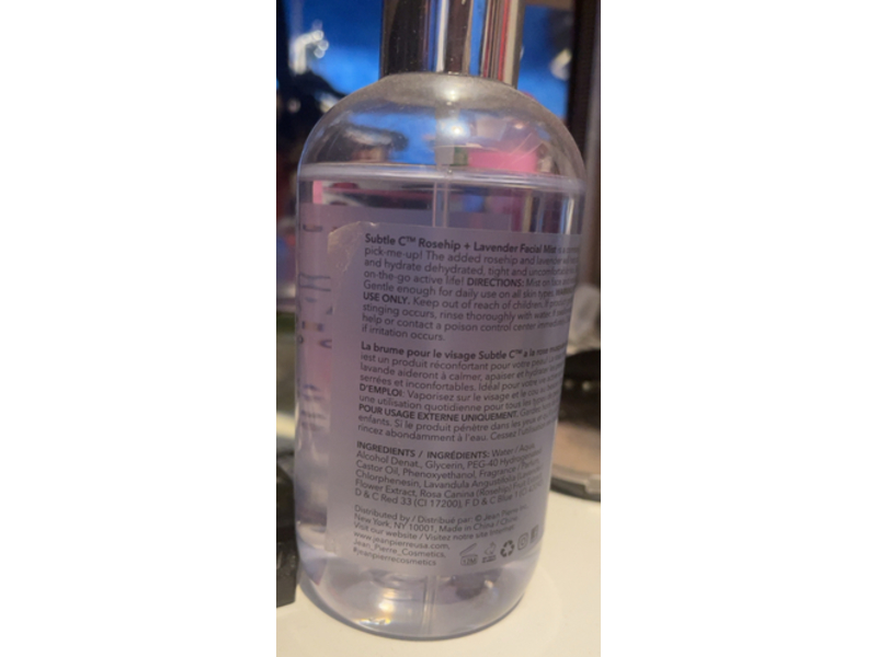Jean Pierre Subtle C Facial Mist, Rosehip + Lavender, 8.8 fl oz/260 mL