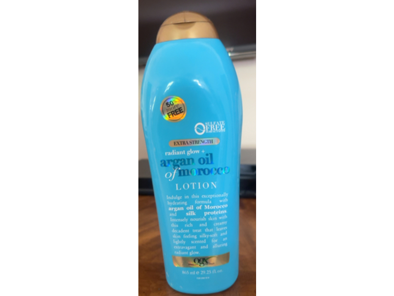 Ogx Radiant Glow + Argan Oil Lotion, Extra Strength, 29.25 fl oz/865 mL