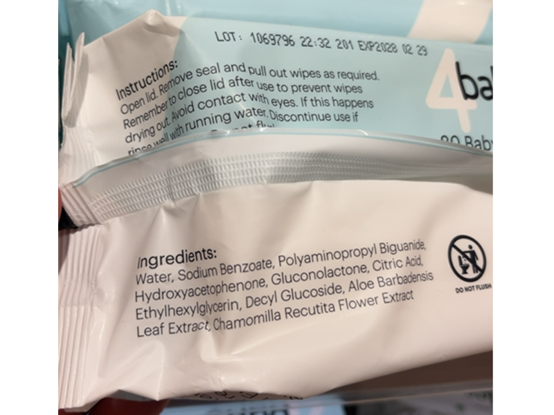 4baby Baby Wipes, 480 Count