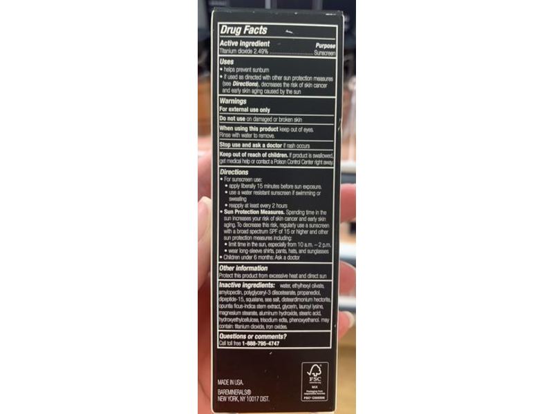 BareMinerals Original Liquid Mineral Foundation, SPF 20, 05 Fairly Medium, 1 fl oz/30 mL