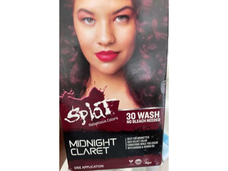 Splat Rebellious Colors Semi-permanent Hair Color Kit, Midnight Claret, 30 Wash