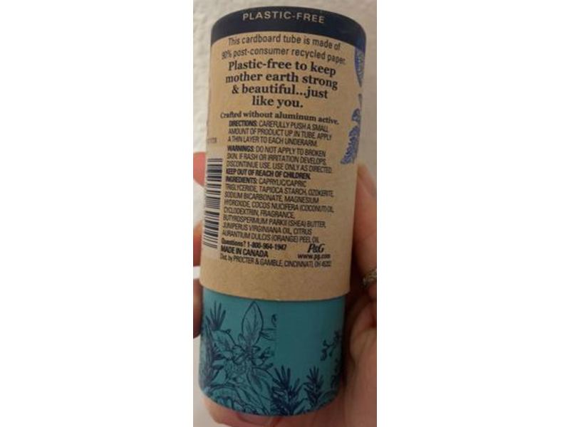Secret Odor Protect Deodorant, Orange Cedar, Aluminum Free, Essentials Oils, 2 oz/56 g