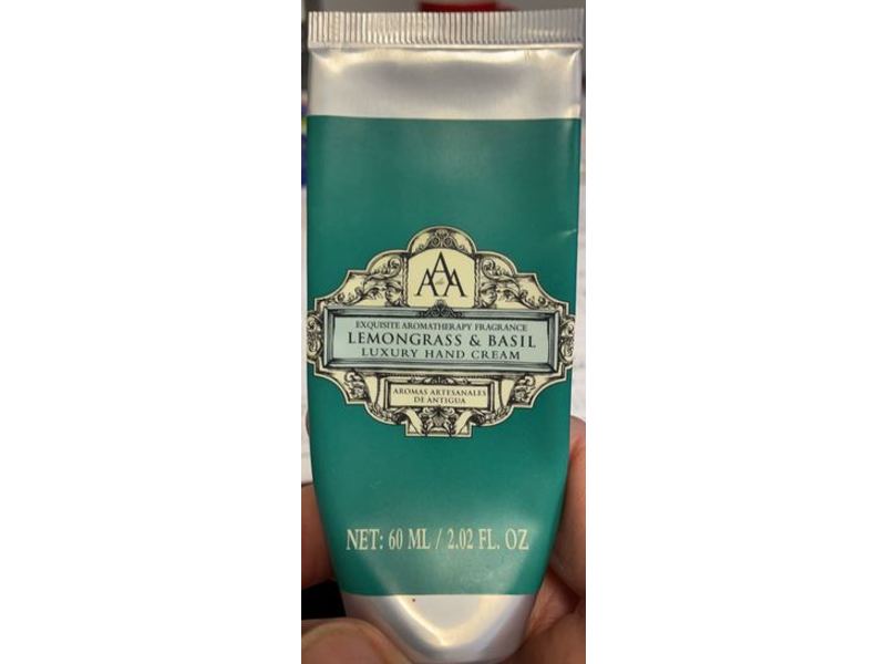 AAA Luxury Hand Cream, Lemongrass & Basil, 2.02 fl oz/60 mL