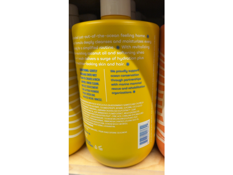 Seaweed Bath Co. 3 In 1 Body Wash + Shampoo + Bubble Bath, Creamy Coconut, 30 fl oz/887 mL