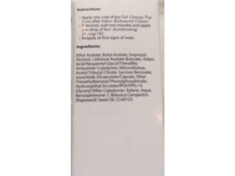 Londontown Kur Gel Genius Top Coat, 0.4 fl oz/12 mL