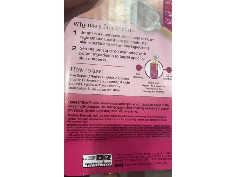 Strivectin Multi-Action Super-C Retinol Vitamin C Serum, Brighten & Correct, 1 fl oz/30 mL, Pack Of 2