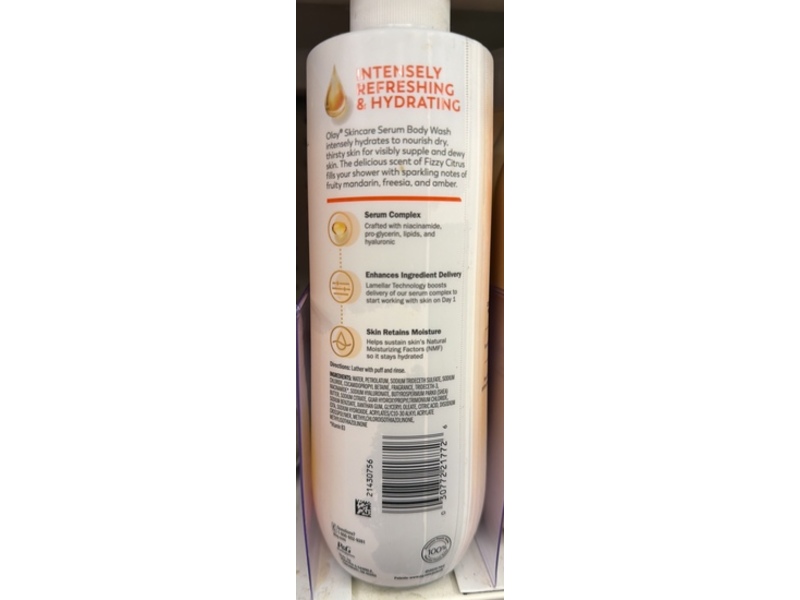 Olay Serum Body Wash, Fizzy Citrus Scent, 20 fl oz/591 mL