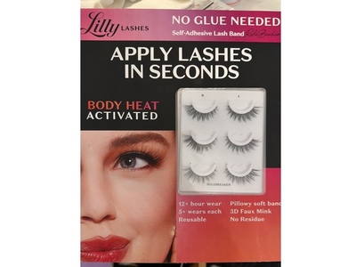 Lilly Lashes Self-Adhesive Lash Band, Rule Breaker, 3 Pairs
