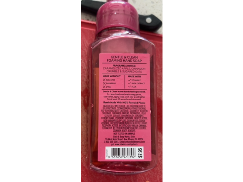 Bath&Body Works Gentle & Clean Foaming Hand Soap, Apple Crisp, 8.75 fl oz/259 mL