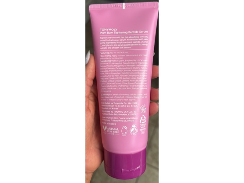 Tony Moly Plum Bum Tightening Peptide Serum, 6.76 fl oz/200 mL