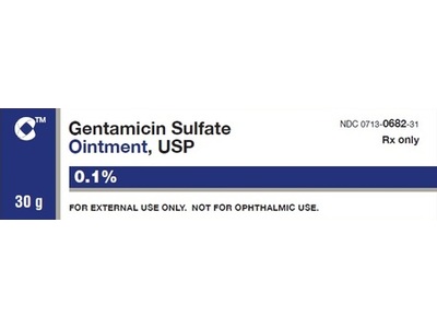 Gentamicin Sulfate Ointment 0.1%, 30 g, Cosette Pharmaceuticals (Rx)