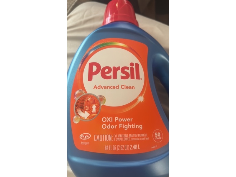 Persil Advanced Clean Liquid Laundry Detergent, OXI Power + Odor Fighting, 50 Loads, 84 fl oz/2.48 L