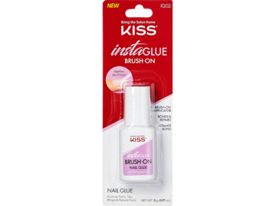 Kiss InstaGlue Brush-On Nail Glue, 0.17 oz/5 g