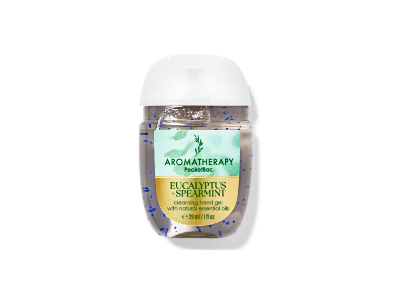 Bath & Body Works Aromatherapy PocketBac Anti-Bacterial Hand Gel, Eucalyptus + Spearmint, 1 fl oz/29 mL