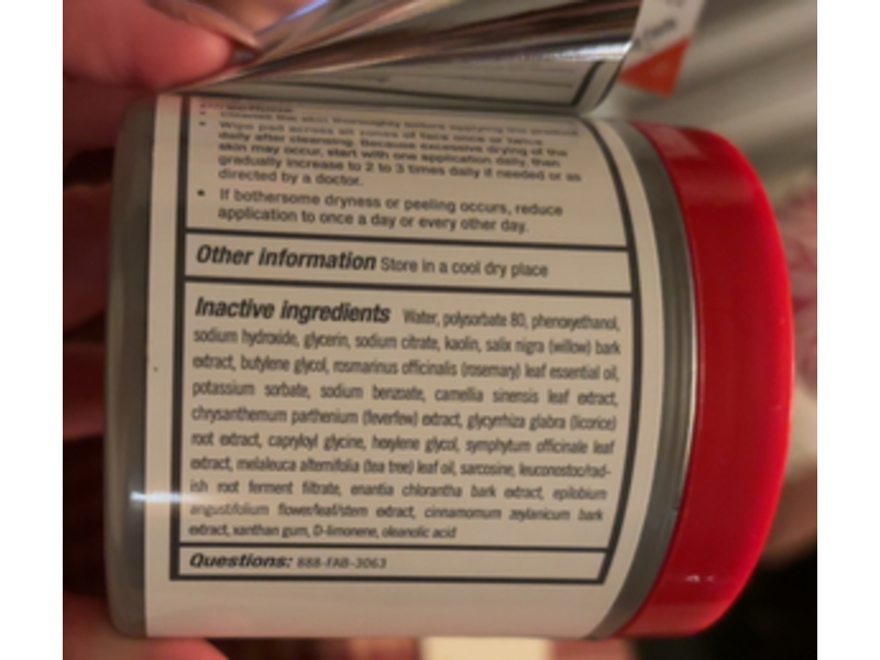 First Aid Beauty FAB Pharma White Clay Acne Treatment Pads, 2% Salicylic Acid, 60 Count