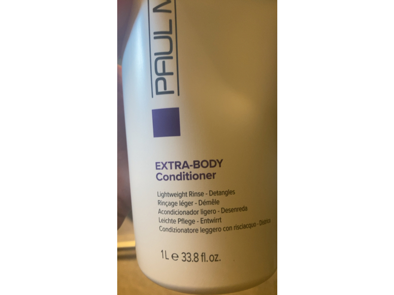 Paul Mitchell Extra-Body Conditioner, Light White Rinse Detangies, 33.8 fl oz/1 L
