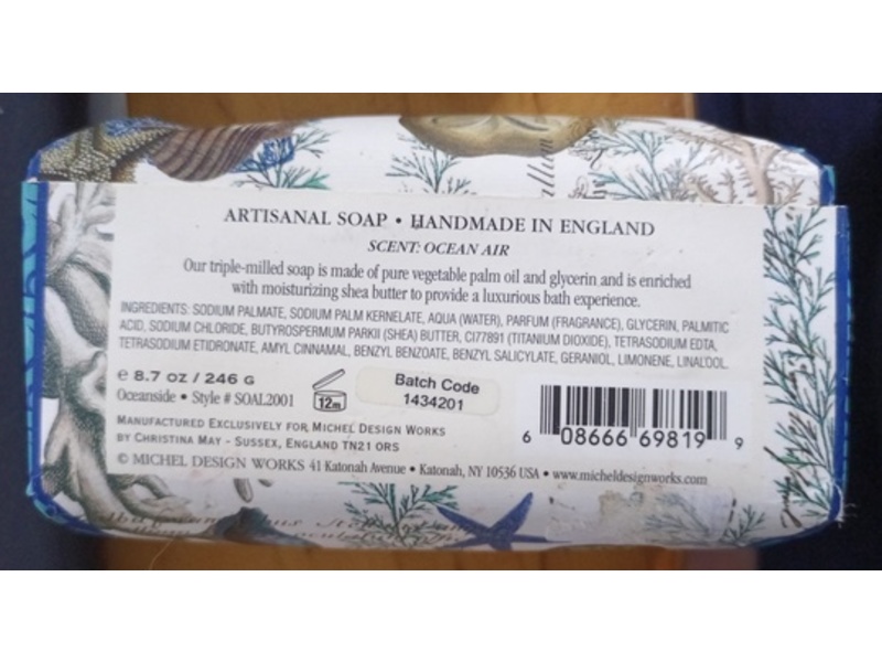 Michel Design Works Shea Butter Artisanal Soap, Oceanside, 8.7 oz/246 g