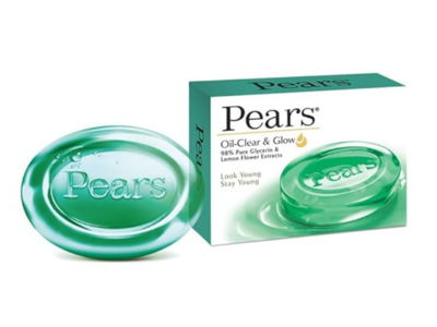 Pears Oil Clear & Glow Soap Bar, Lemon, 75 g