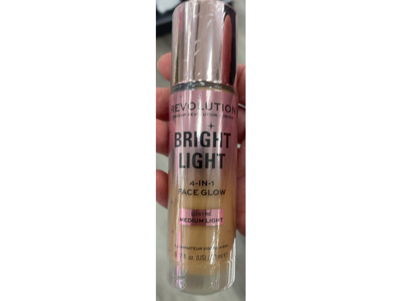 Revolution Bright Light 4-In-1 Face Glow, Lustre Medium Light, 0.77 fl oz/23 mL