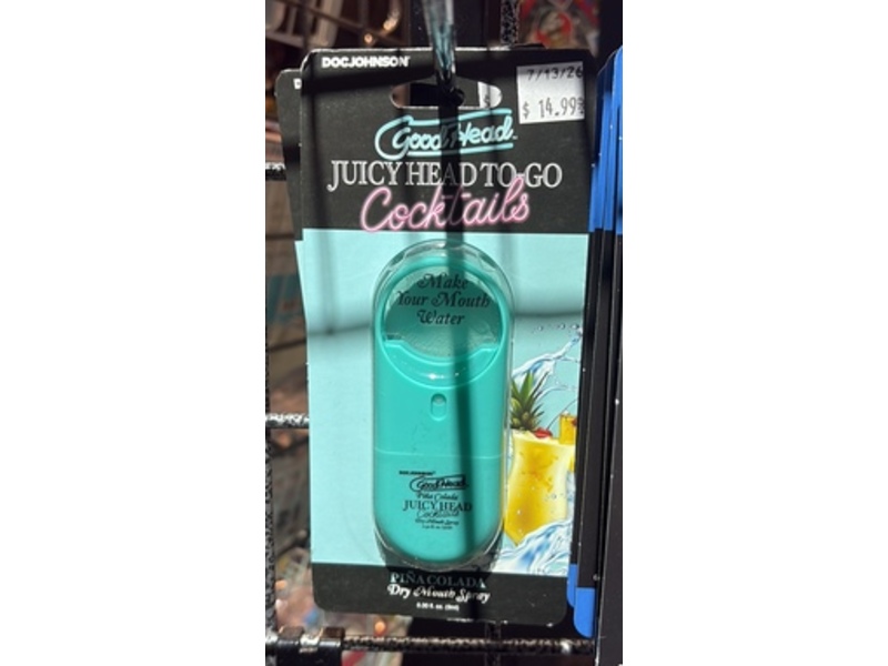 Doc Johnson Good Head Juicy Head To Go Cocktails Dry Mouth Spray, Pina Colada, 0.30 fl oz/9 mL