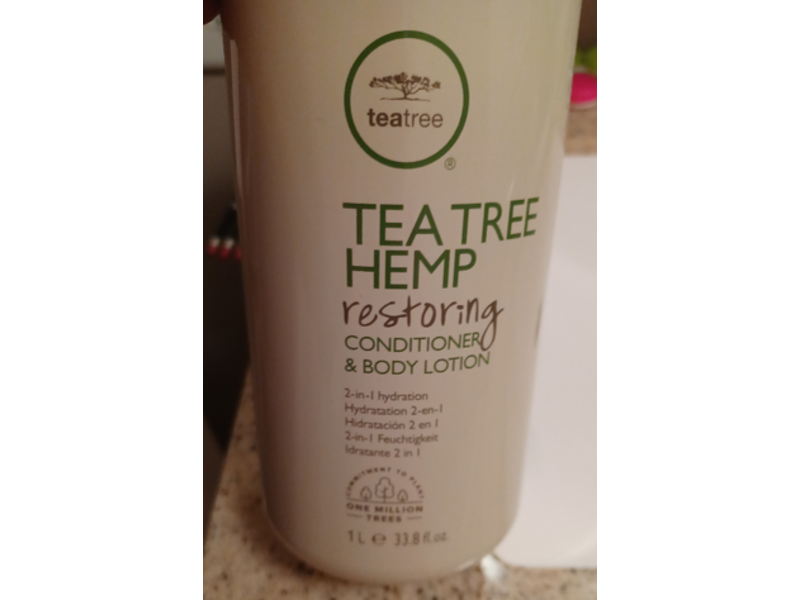 Tea Tree Hemp Restoring Conditioner & Body Lotion, Tea Tree Hemp, 33.8 fl oz/1 L