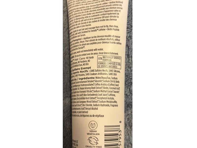 Briogeo Destined For Density Peptide Density Shampoo, Caffeine + Biotin, 2 fl oz/59 mL