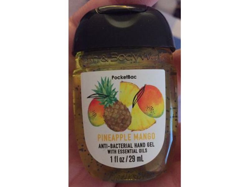 Bath & Body Works Anti-Bacterial Hand Gel, Pineapple Mango, 1 fl oz/29 mL