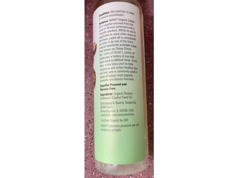 Now Castor Oil, 8 fl oz,237 mL