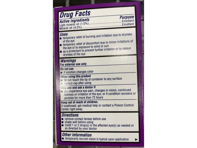 Bausch + Lomb Soothe XP Emollient Lubricant Eye Drops, 0.5 fl oz/15 mL, Twin Pack