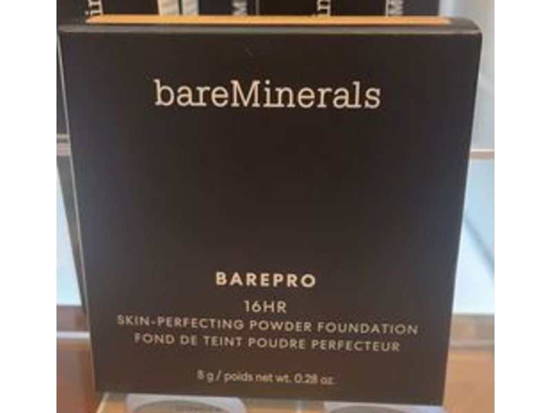 BareMinerals Barepro 16HR Skin-Perfecting Powder Foundation, 25 Warm, 0.28 oz/8 g