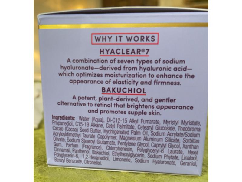 Womaness Overnight Magic Nighttime Repair Cream, Hyaclear 7 + Bakuciol, 1.7 fl oz/50 mL