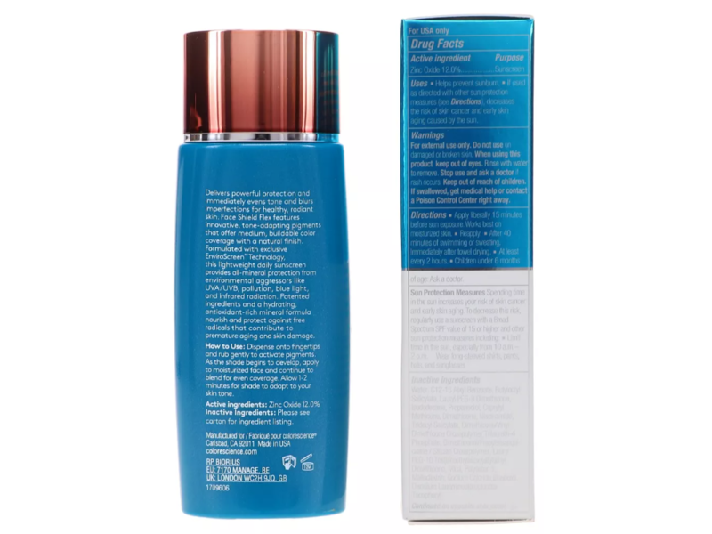 ColoreScience Sunforgettable Enviroscreen Protection Face Shield Flex, SPF 50, Fair, 1.8 fl oz/55 mL