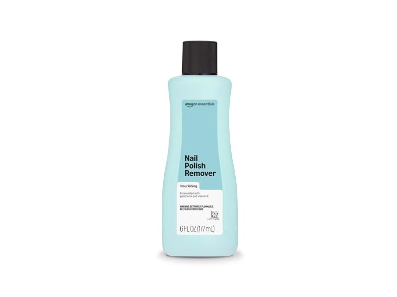 Amazon Essentials Nourishing Nail Polish Remover, Panthenol & Vitamin E, 6 fl oz/177 mL