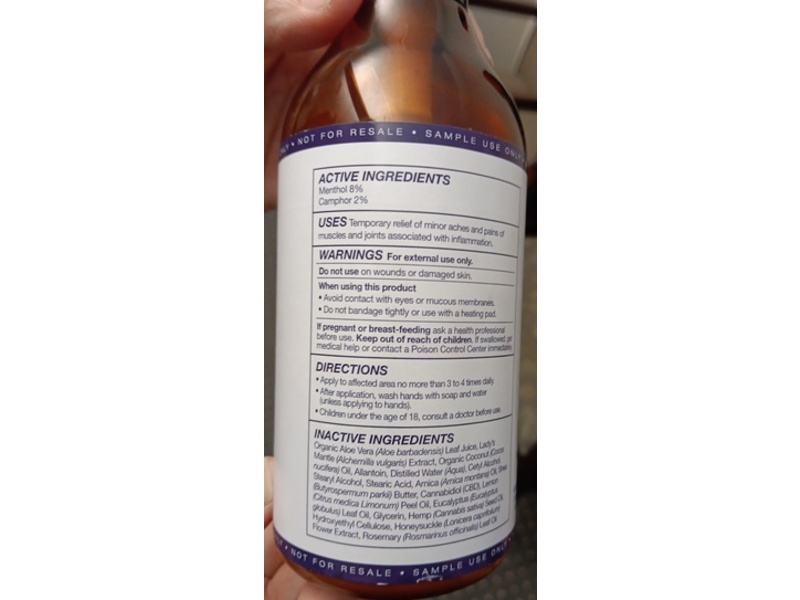 kuribl Klinical 12000 Mg CBD Muscle Pain Relief Cream, Camphor & menthol, 12 fl oz/354.8 mL