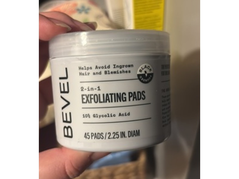 Bevel 2-In-1 Exfolating Pads, 10% Glycolic Acid, 45 Count