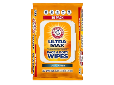 Arm & Hammer Face & Body Wipes, Cool Water, 30 Count