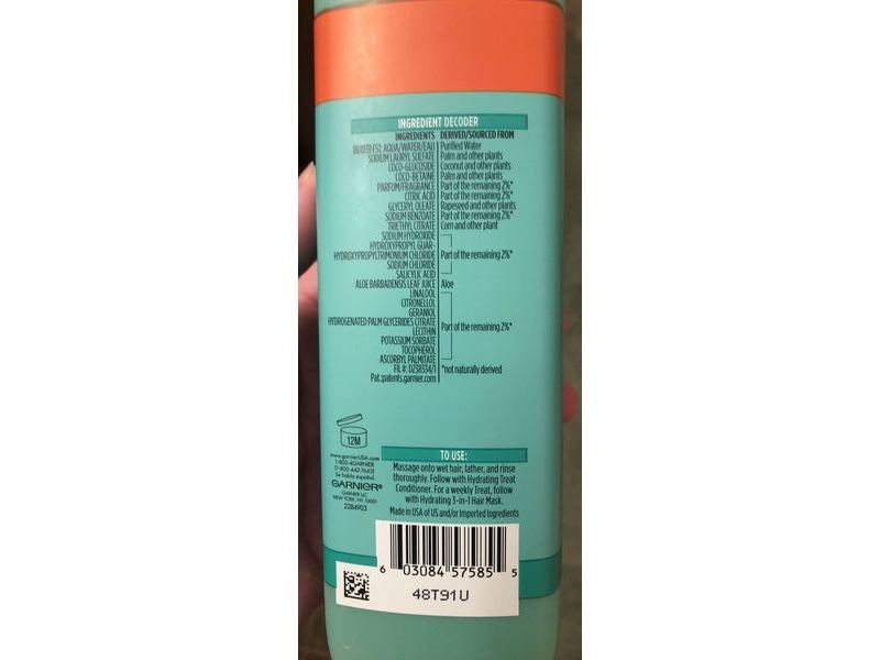 Garnier Fructis Hydrating Treat Shampoo, 17.7 fl oz/525 ml