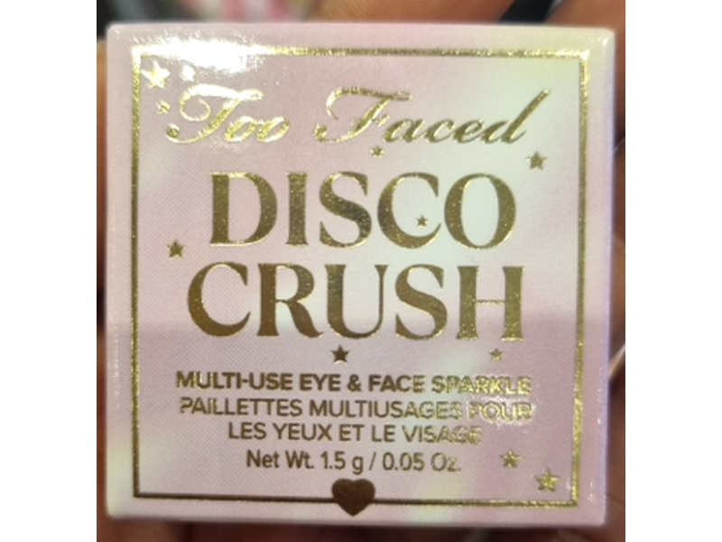 Too Faced Disco Crush Multi - Use Eye & Face Sparkle, Mystic Pink, 0.05 oz/1.5 g